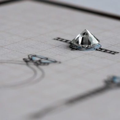 Gemstone jewelry. Diaond ring design background