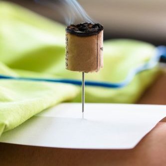 Moxa rolls on Acupuncture needle Concept Traditional Chinese Medical